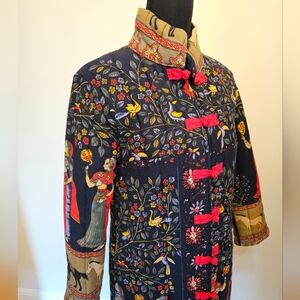 Quilted Cotton Qian Bai East Asian Long Coat S